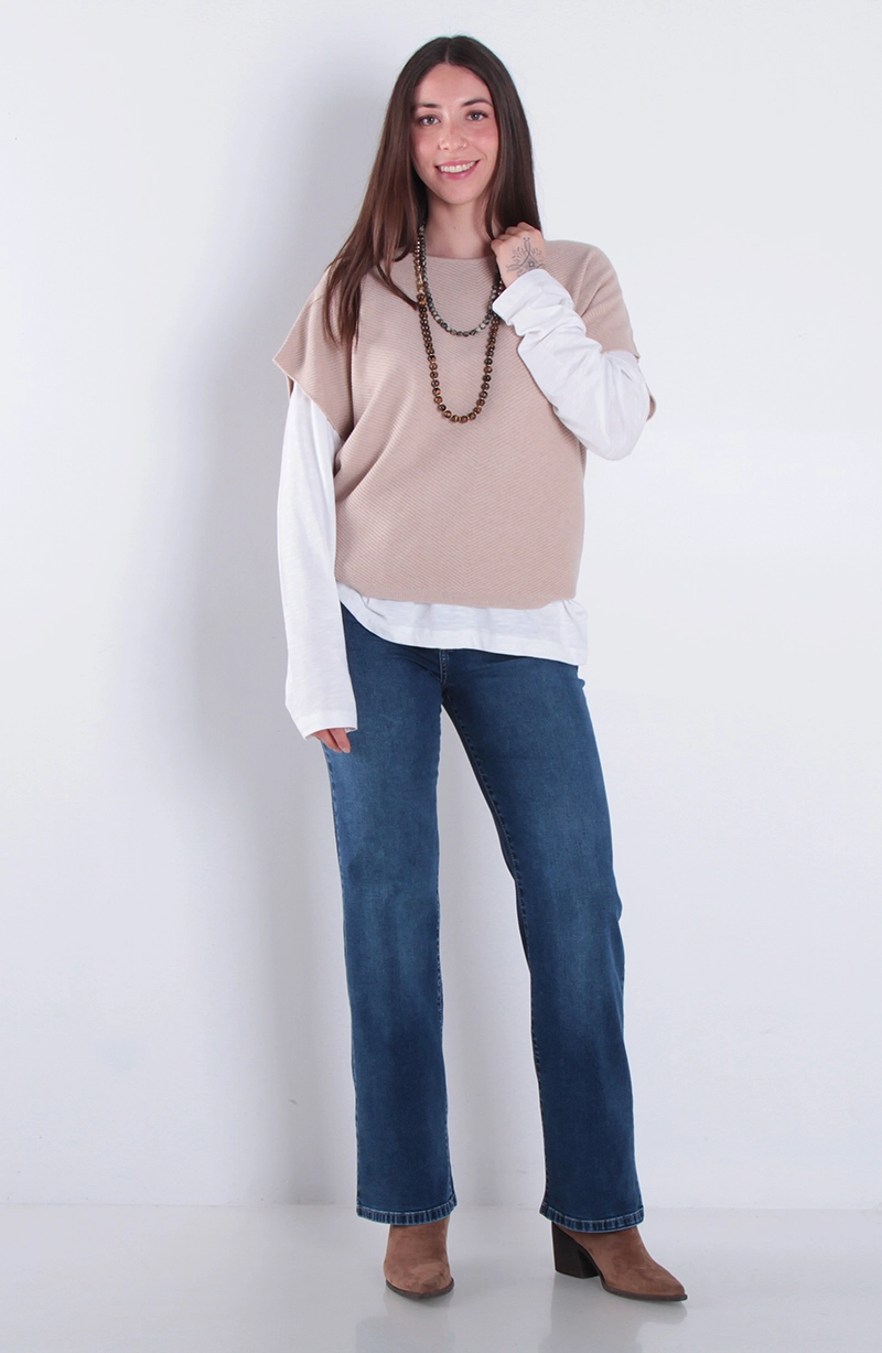 SWEATER MANGA CORTA ESCOTE REDONDO - 3