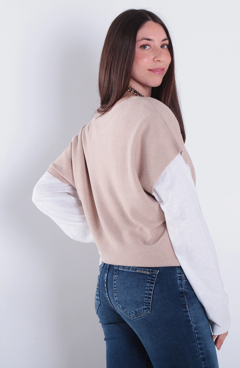 SWEATER MANGA CORTA ESCOTE REDONDO - 4