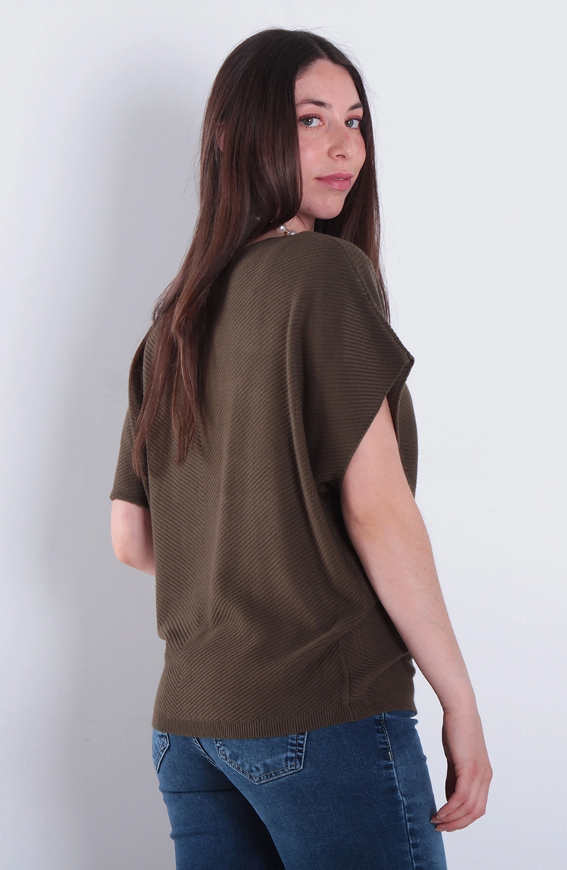 SWEATER MANGA CORTA ESCOTE REDONDO - 4