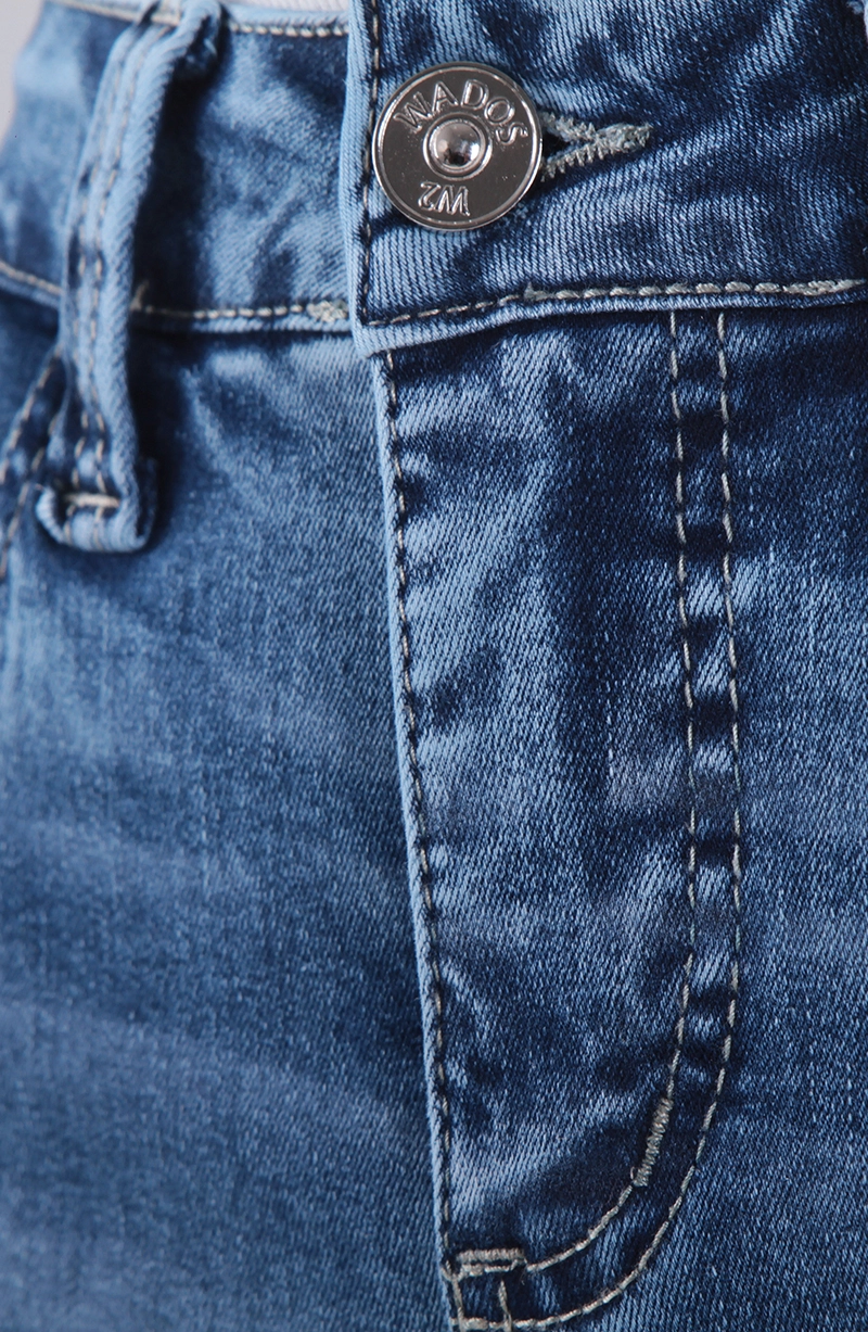 JEANS MUJER TIRO ALTO PUSH IN PUSH UP PRETINA BASICA RECTO - 3