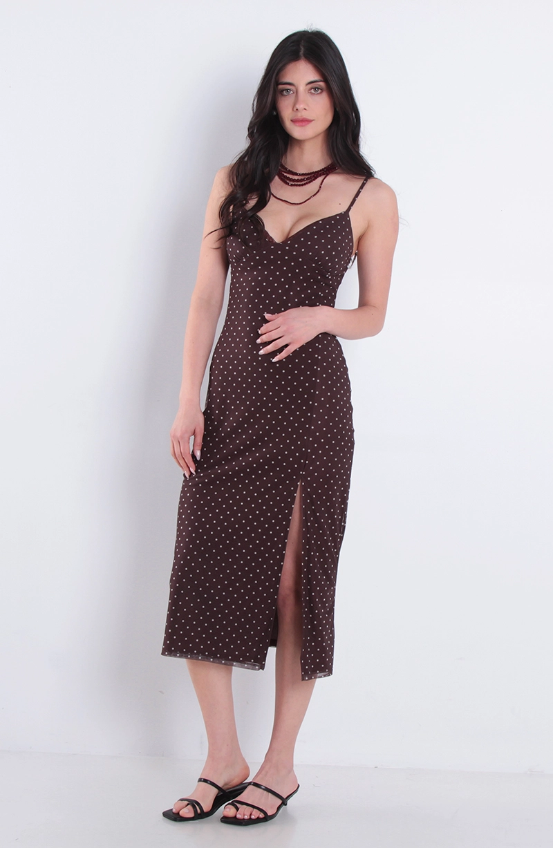 VESTIDO LARGO ESTAMPADO SIN MANGAS CUELLO EN V - 3