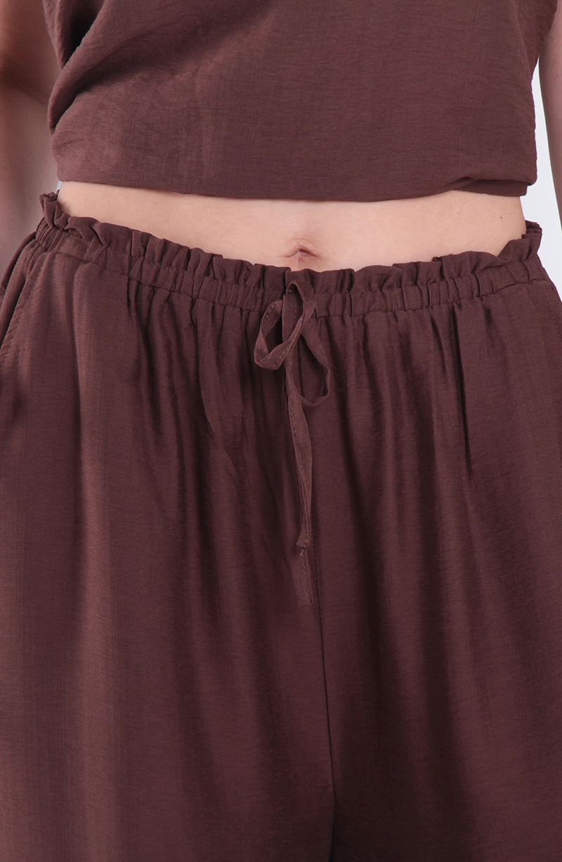 PANTALON MUJER WIDE LEG TIRO ALTO PRETINA MEDIA ELASTICADA - 2