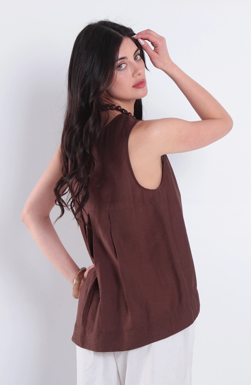 BLUSA  SIN MANGA ESCOTE REDONDO - 4