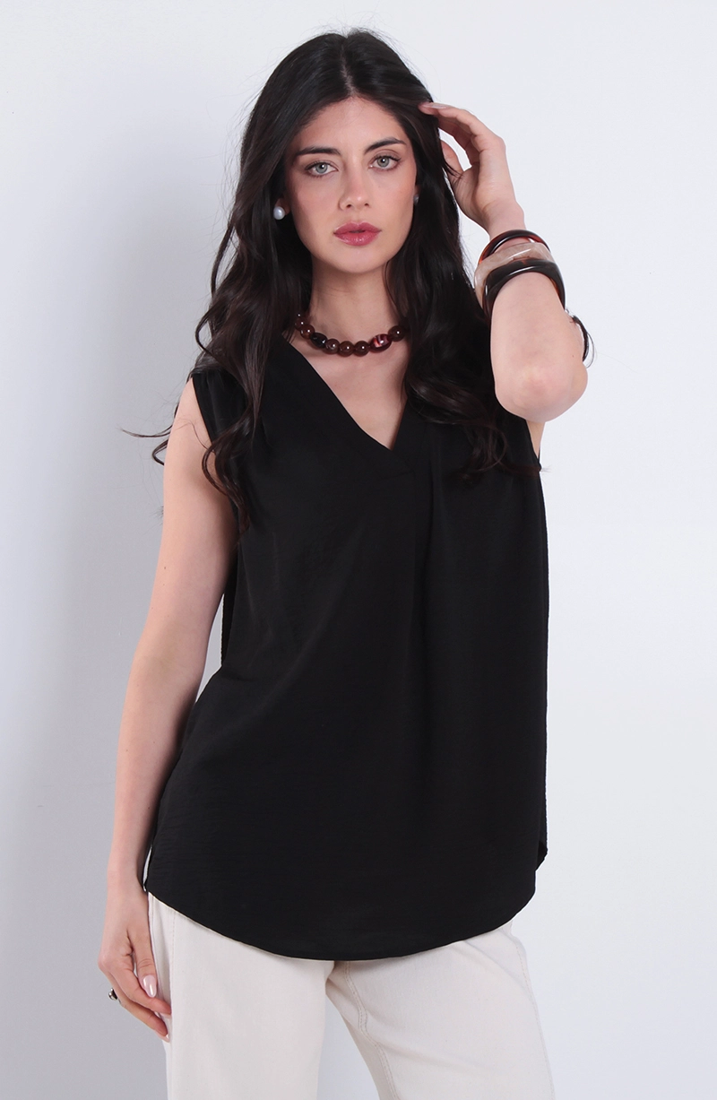 BLUSA SIN MANGA ESCOTE V - 1