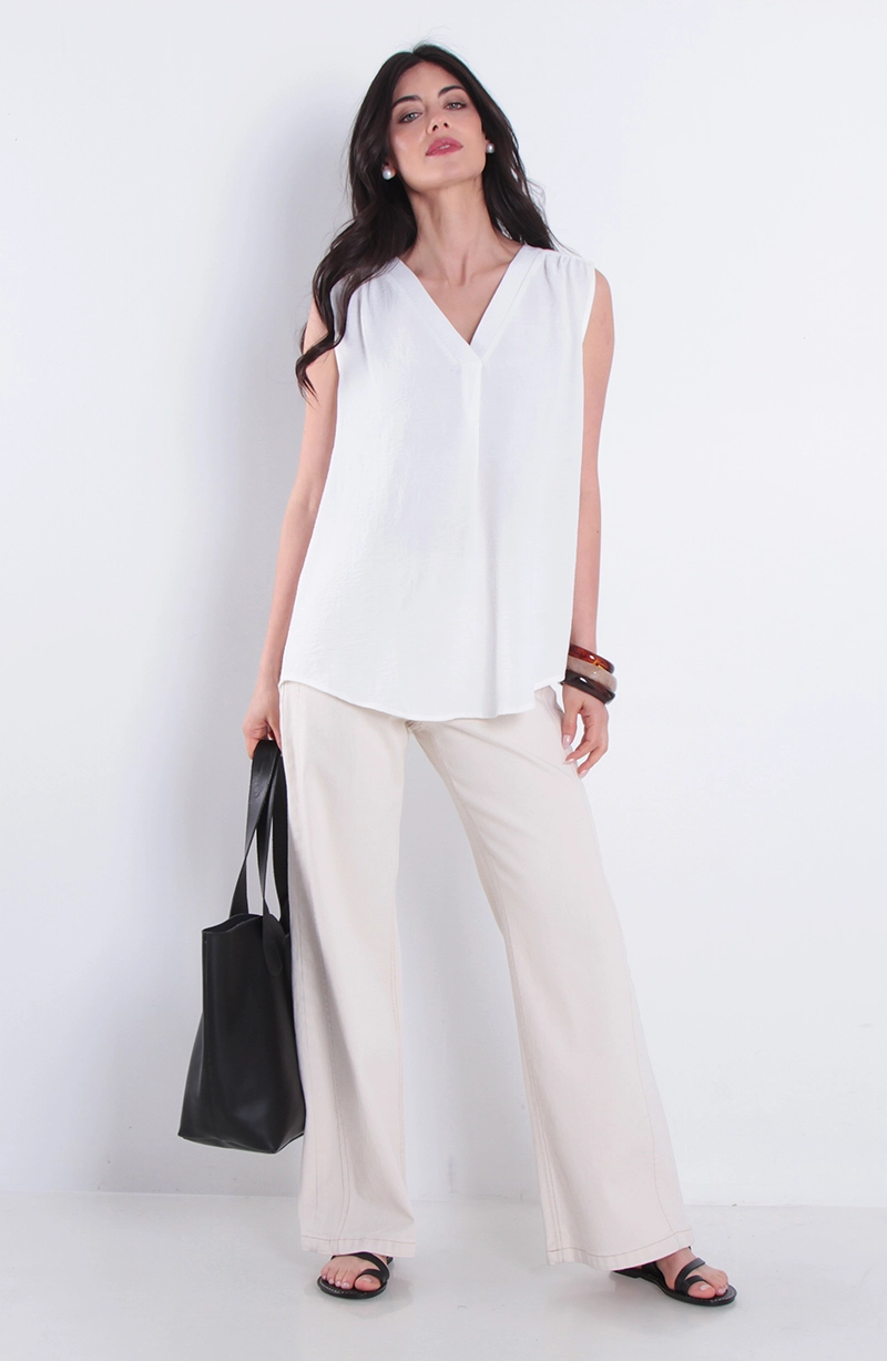 BLUSA SIN MANGA ESCOTE V - 3