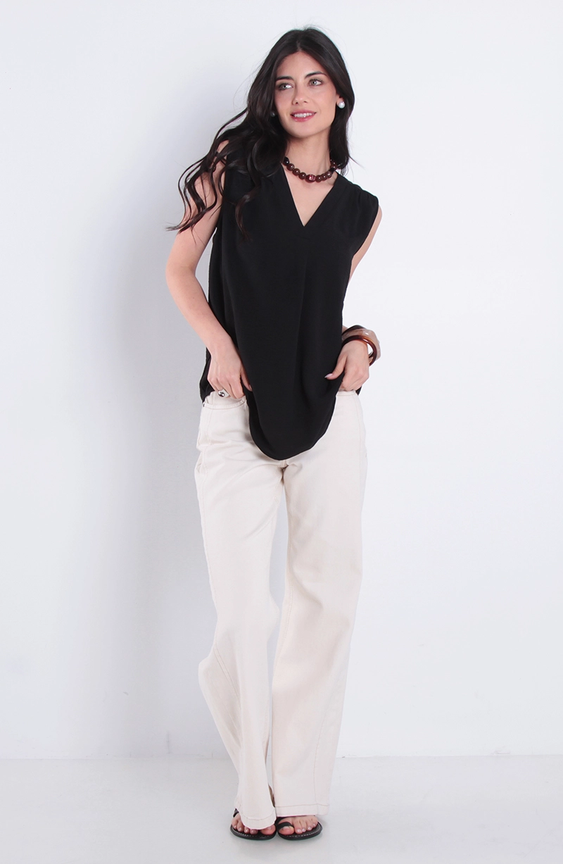 BLUSA SIN MANGA ESCOTE V - 3