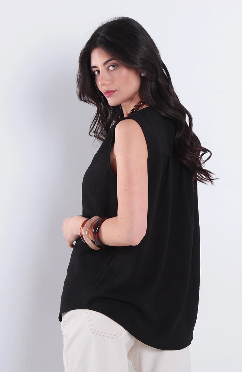 BLUSA SIN MANGA ESCOTE V - 4