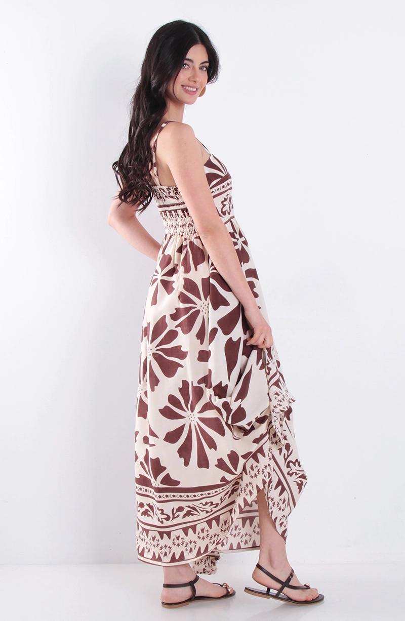 VESTIDO ESTAMPADO SIN MANGA ESCOTE RECTO - 4