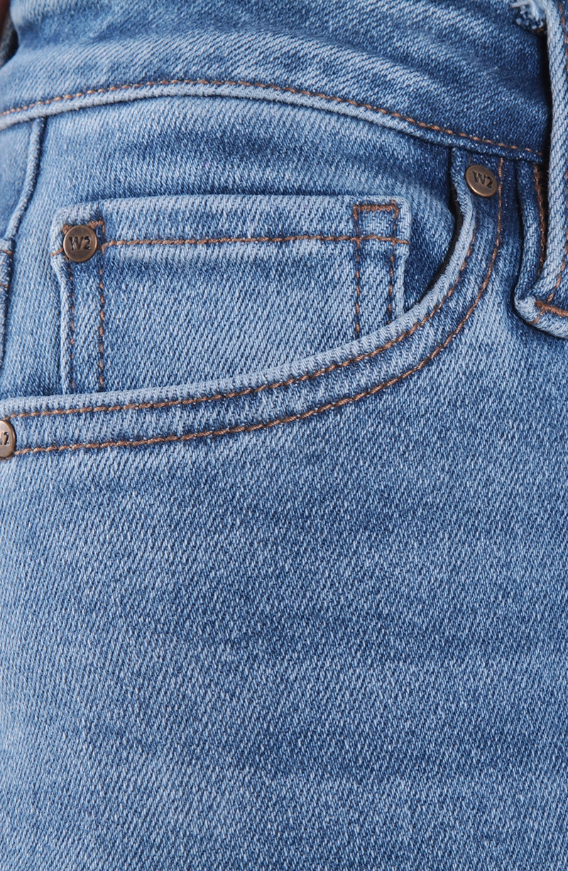 JEANS MUJER WIDE LEG TIRO ALTO PRETINA BASICA 1 BOTON - 2