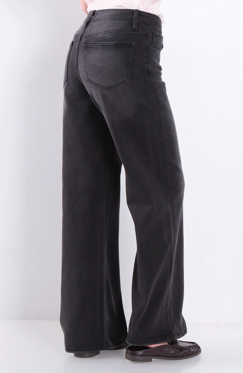 JEANS MUJER WIDE LEG ITO ALTO PRETINA BASICA 1 BOTON - 4