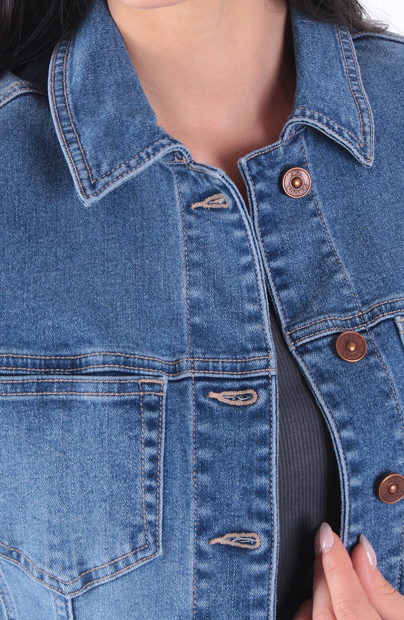 CHAQUETA DENIM MANGA LARGA ABOTONADA EN DELANTERO - 2