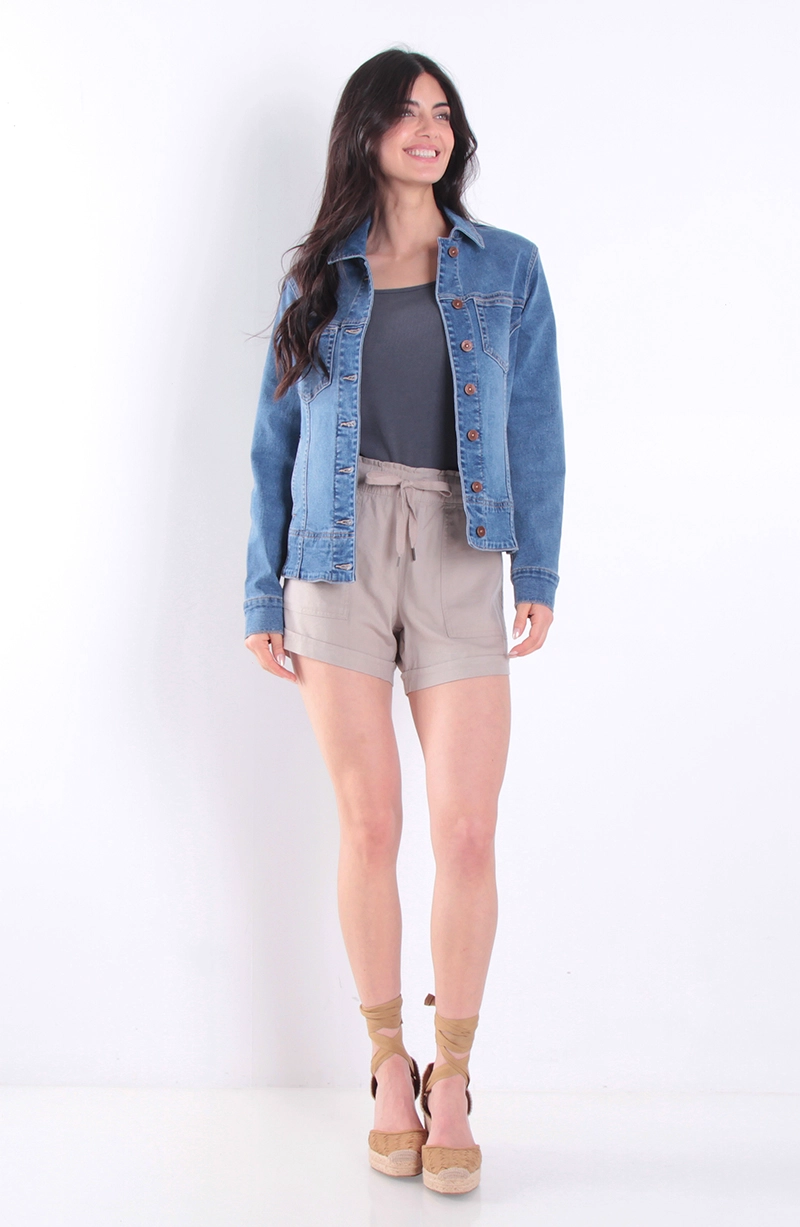 CHAQUETA DENIM MANGA LARGA ABOTONADA EN DELANTERO - 3