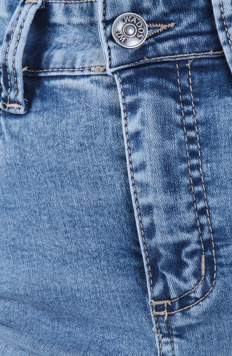 JEANS MUJER CROPPED WIDE LEG TIRO ALTO PRETINA BASICA - 2