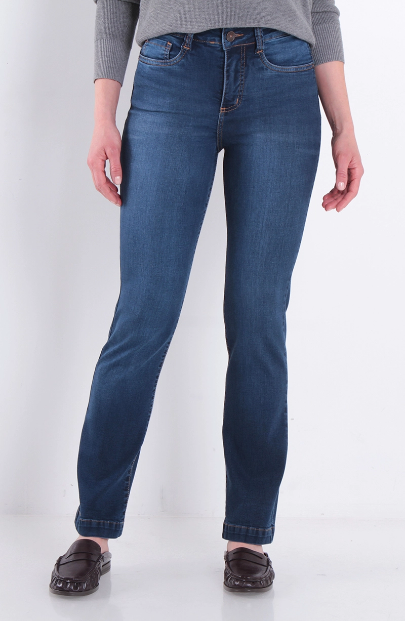JEANS MUJER RECTO TIRO ALTO  EFECTO PUSH IN PUSH UP - 1
