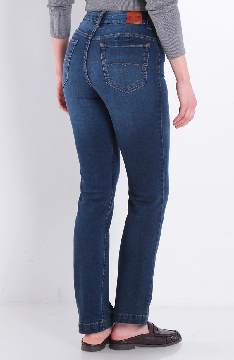 JEANS MUJER RECTO TIRO ALTO  EFECTO PUSH IN PUSH UP - 4