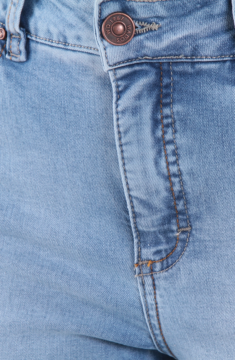 JEANS MUJER WIDE LEG TIRO ALTO PRETINA BASICA 1 BOTON - 2