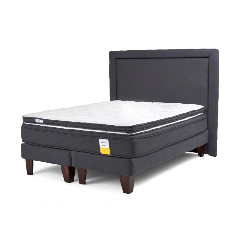 CAMA EUROPEA EUROTOP + TOPPER + RESPALDO KING - 1