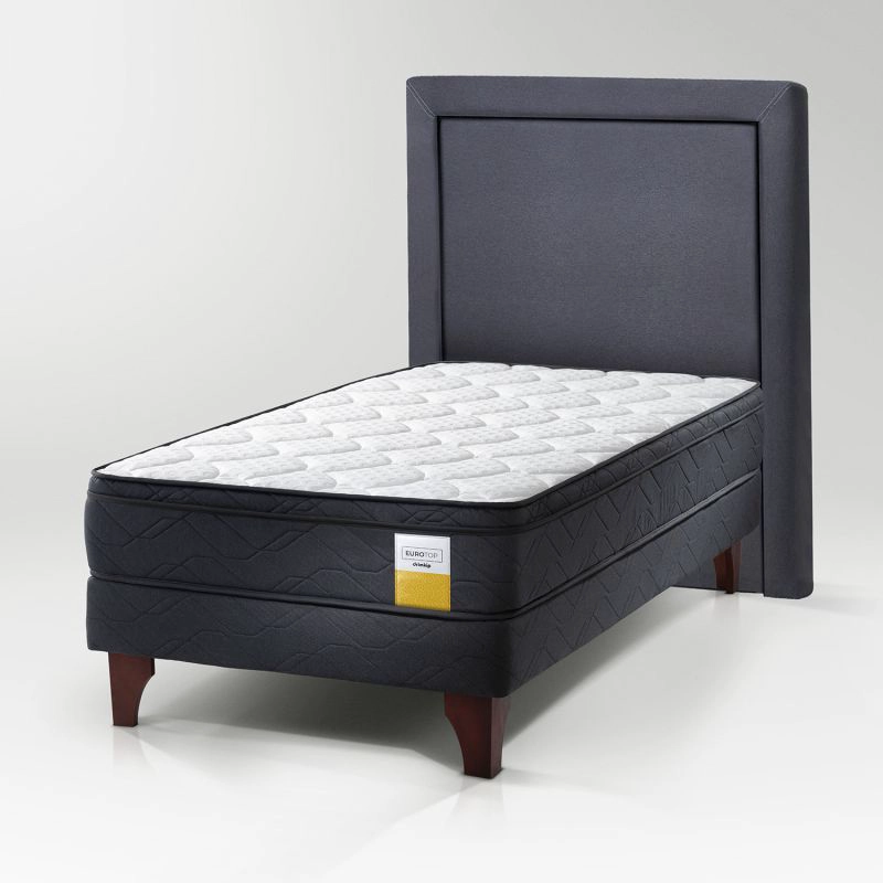 CAMA EUROPEA EUROTOP + RESPALDO 1 PLAZA PLUS DRIMKIP - 1