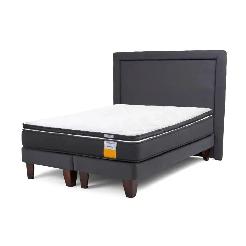 CAMA EUROPEA FUNCIONAL 2 PLAZAS + RESPALDO + TOPPER DRIMKIP - 1