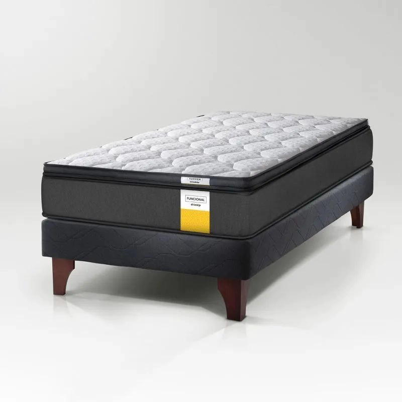 CAMA EUROPEA FUNCIONAL 1 PLAZA + TOPPER DRIMKIP - 1