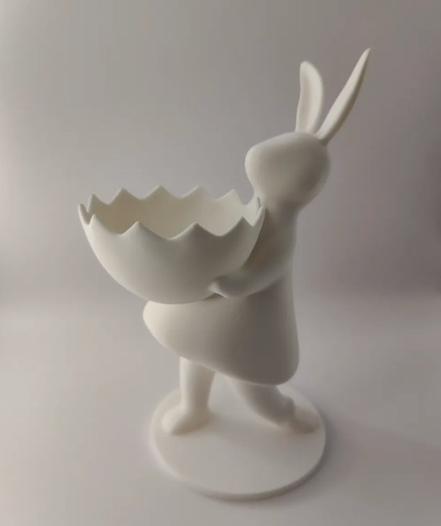 FIGURA CONEJO DE PASCUA CON TAZON PARA HUEVOS - 3