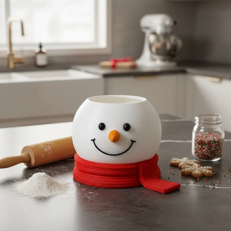 BOWL DE COCINA NAVIDAD - MUÑECO DE NIEVE - 3