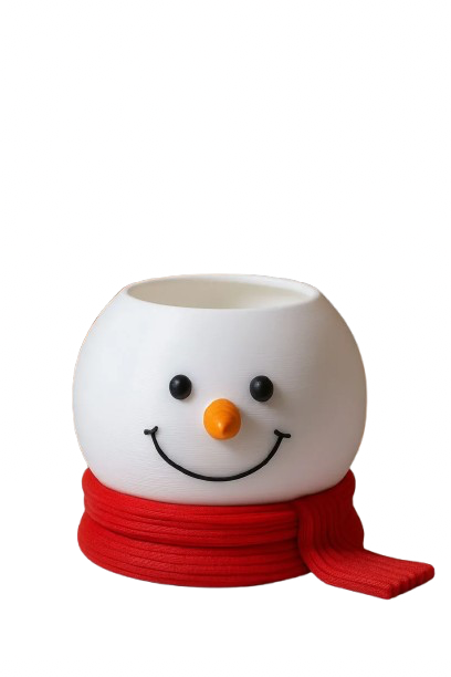 BOWL DE COCINA NAVIDAD - MUÑECO DE NIEVE CON SOMBRERO MULTICOLOR - 2