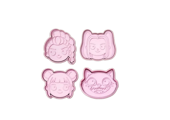 CORTADORES DE GALLETAS - DISEÑO KPOP (PACK 4 UN) - 1