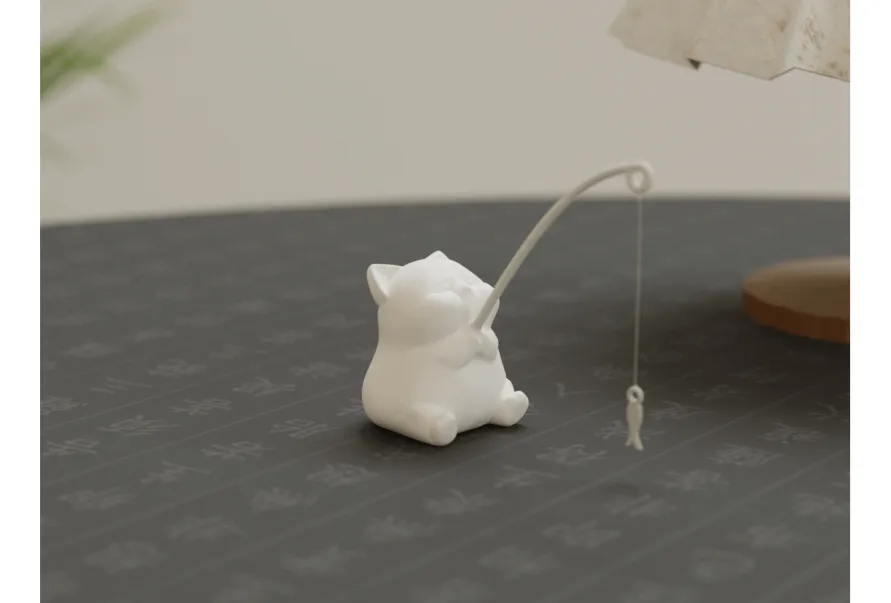 GATITO PESCANDO FIGURA DECORATIVA - 1