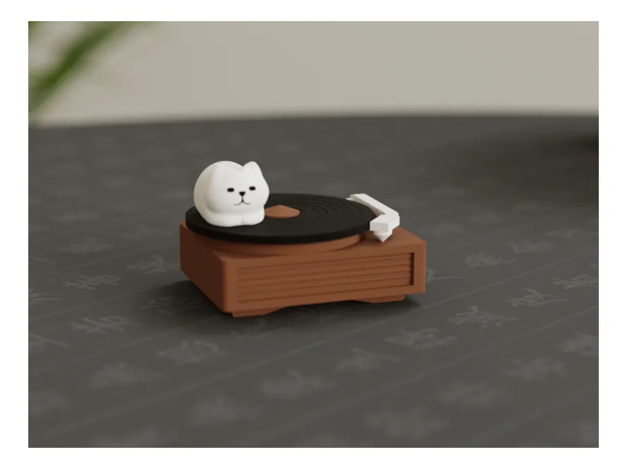 FIGURA DECORATIVA DE GATO MUSICA - 1