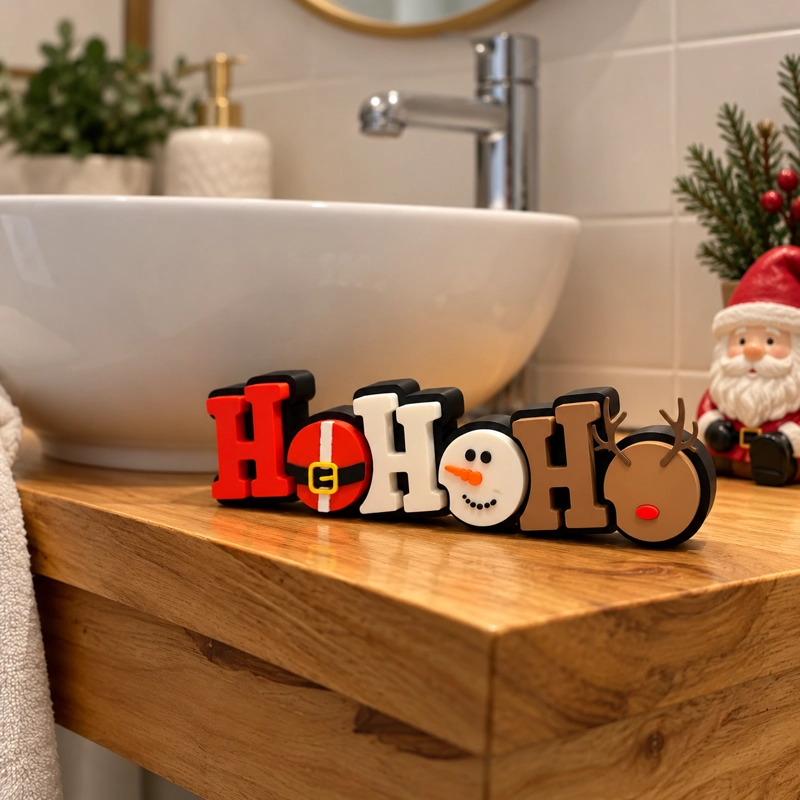Letrero Navideño 3D HO HO HO Decorativo para Hogar - 2
