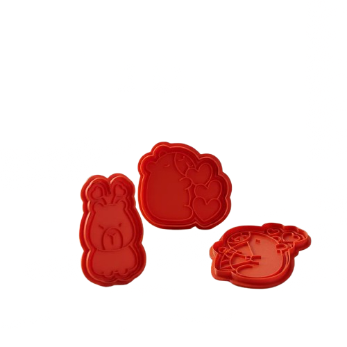 CORTADORES DE GALLETAS DE CAPIBARA - SAN VALENTIN ROJO - 1