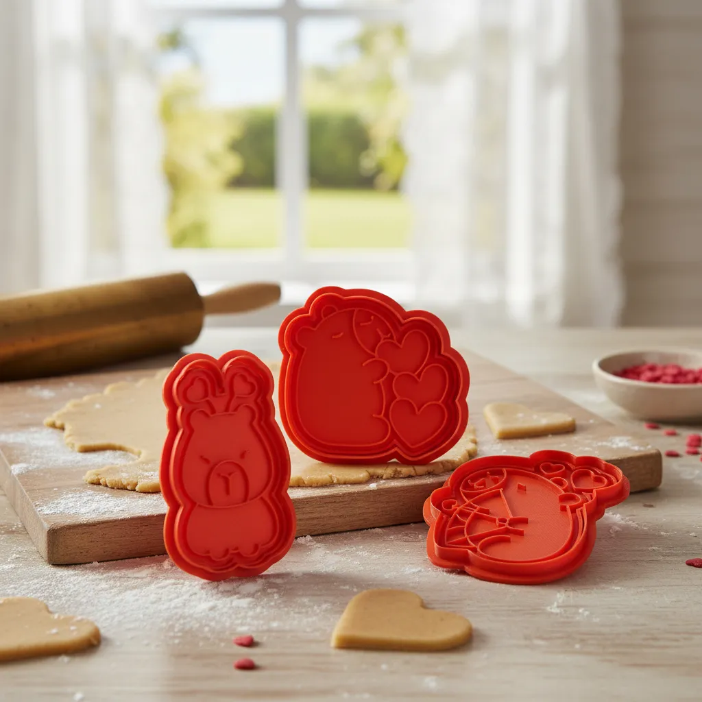 CORTADORES DE GALLETAS DE CAPIBARA - SAN VALENTIN ROJO - 3