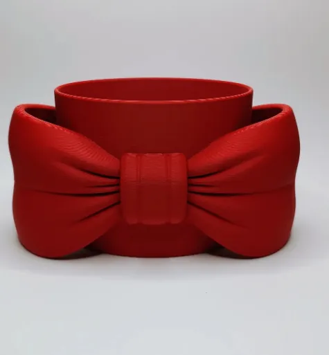 MACETERO ROMANTICO CON LAZO - SAN VALENTIN ROJO MACETERO ROMANTICO - 5