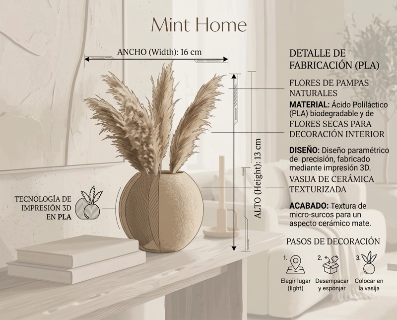 Jarron Esfera Decoración Moderna - 3