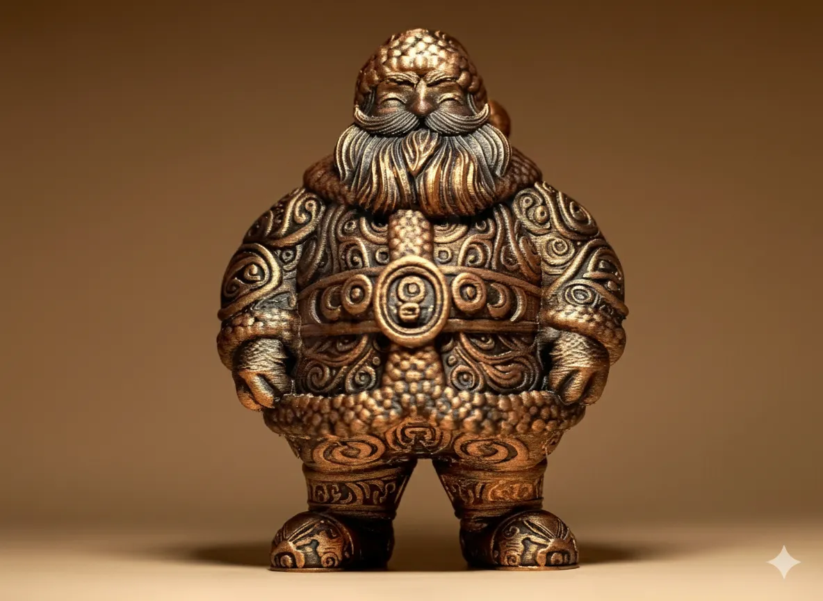FIGURA ORNAMENTAL - PAPA NOEL DORADO - 1