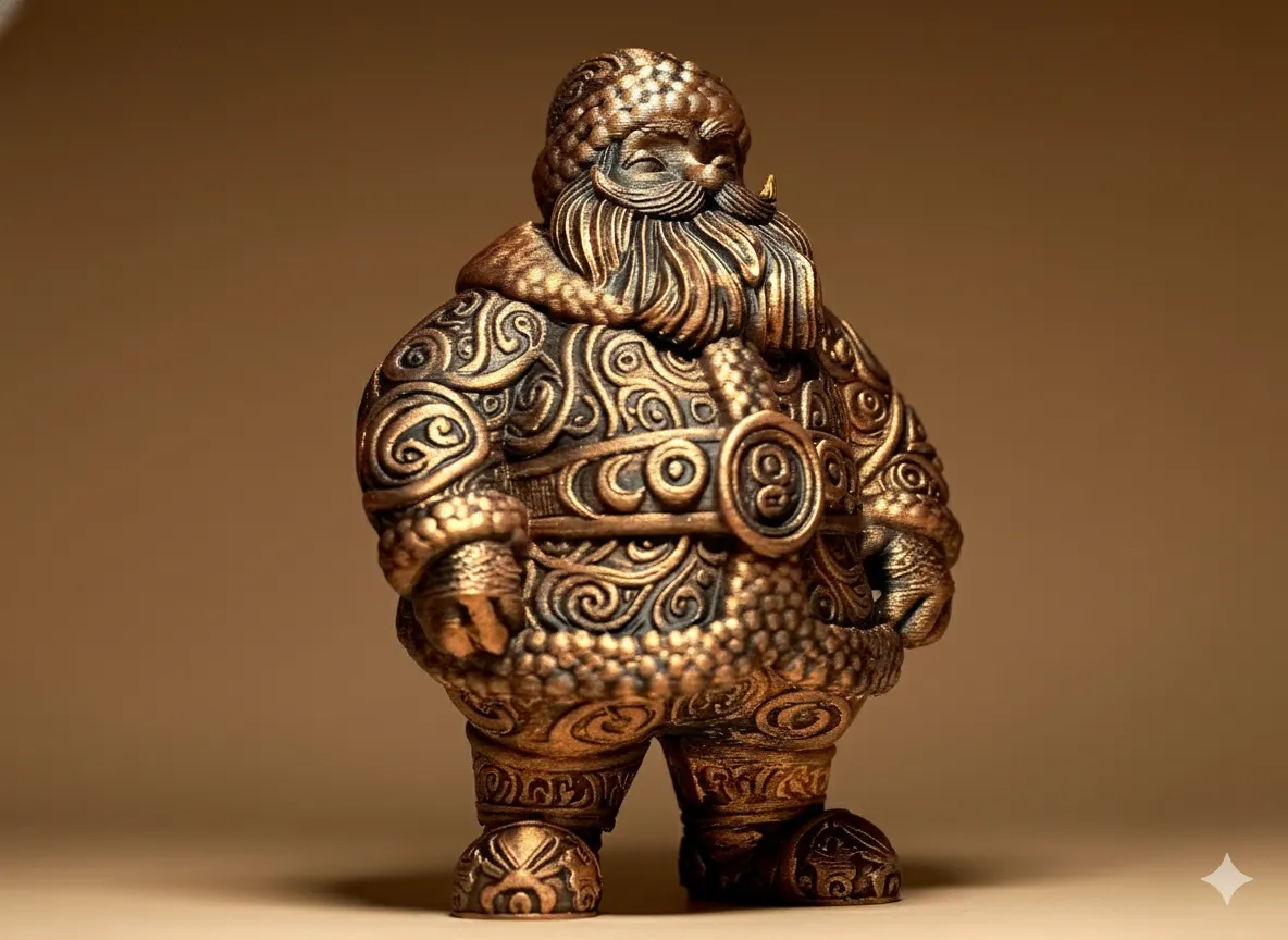 FIGURA ORNAMENTAL - PAPA NOEL DORADO - 2