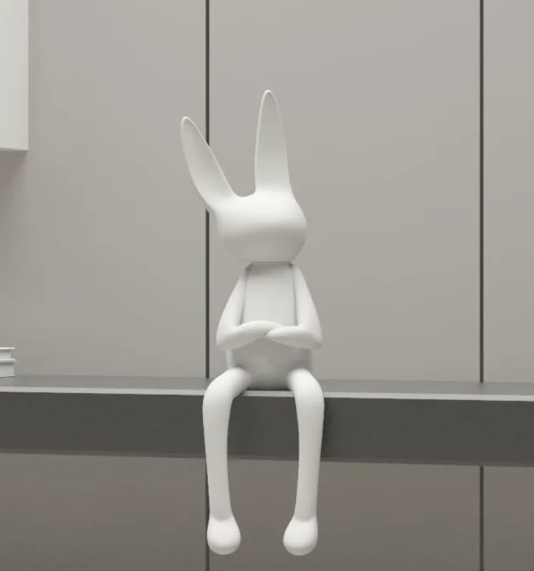 FIGURA DECORATIVA DE CONEJITO CON HUEVO - 1