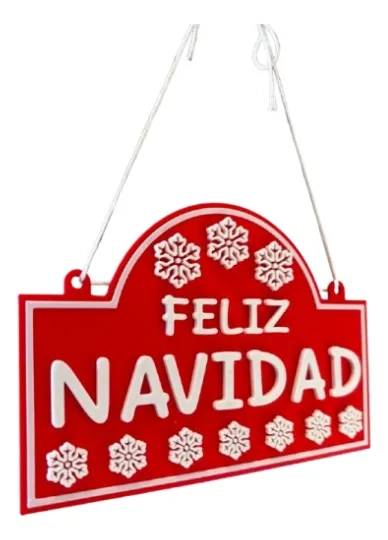 ADORNO DE NAVIDAD - CARTEL DE FELIZ NAVIDAD - 1