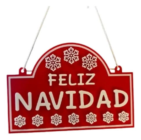 ADORNO DE NAVIDAD - CARTEL DE FELIZ NAVIDAD - 2