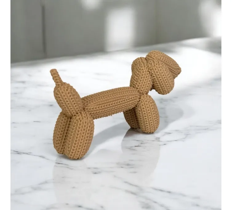 FIGURA DECORACION- PERRO SALCHICHA DE GLOBO TEJIDO - 1
