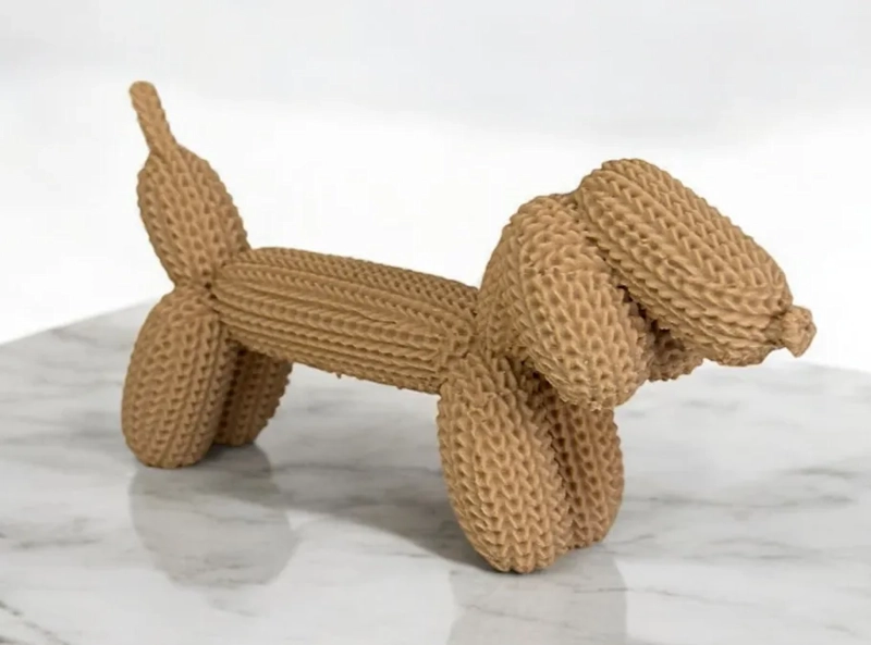 FIGURA DECORACION- PERRO SALCHICHA DE GLOBO TEJIDO - 2
