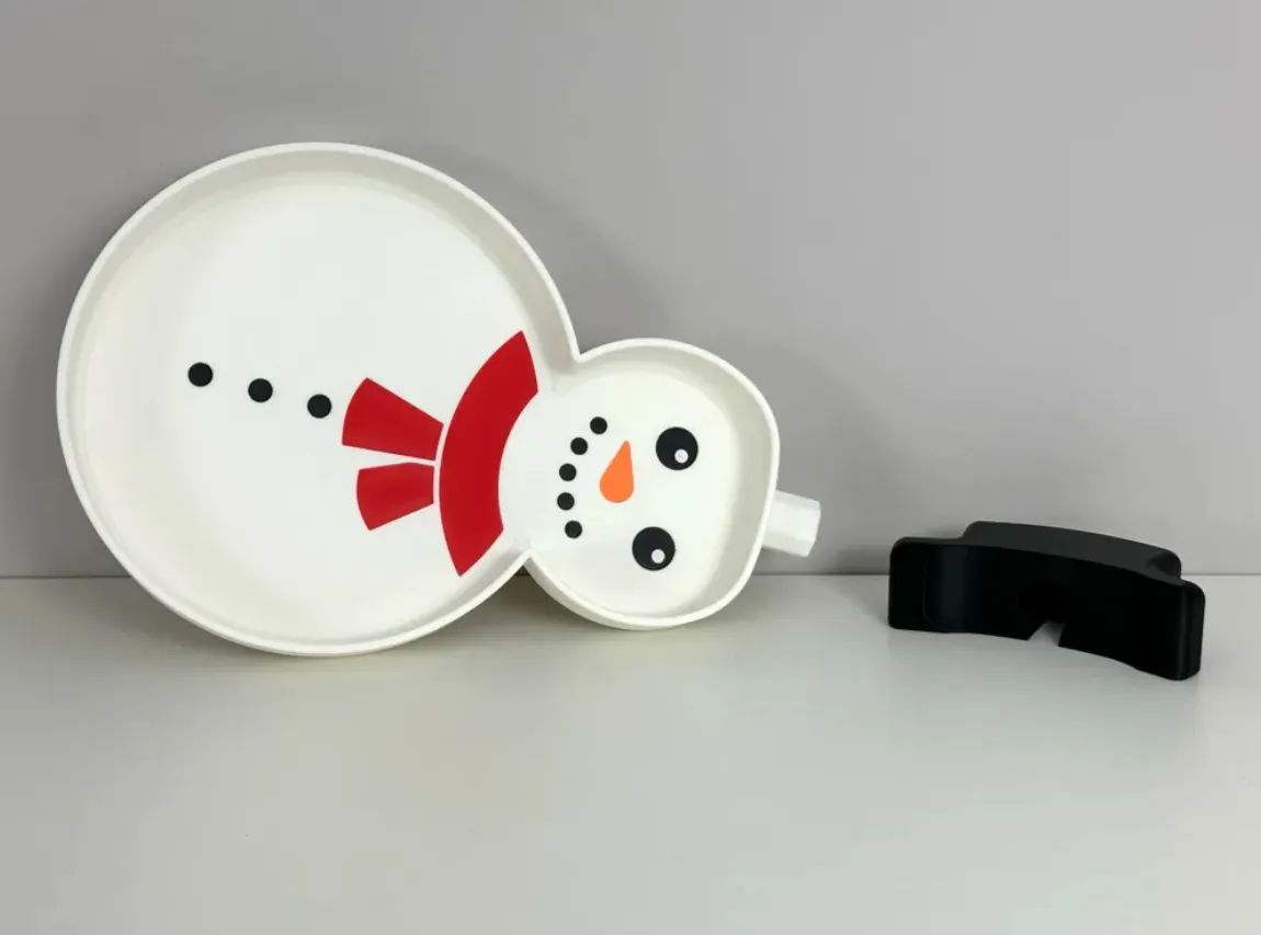 ADORNO - PLATO MUÑECO DE NIEVE PARA APERITIVOS - 2
