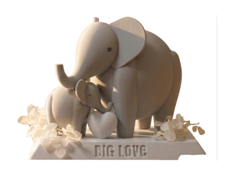 ESCULTURA- FAMILIA DE ELEFANTES - 1