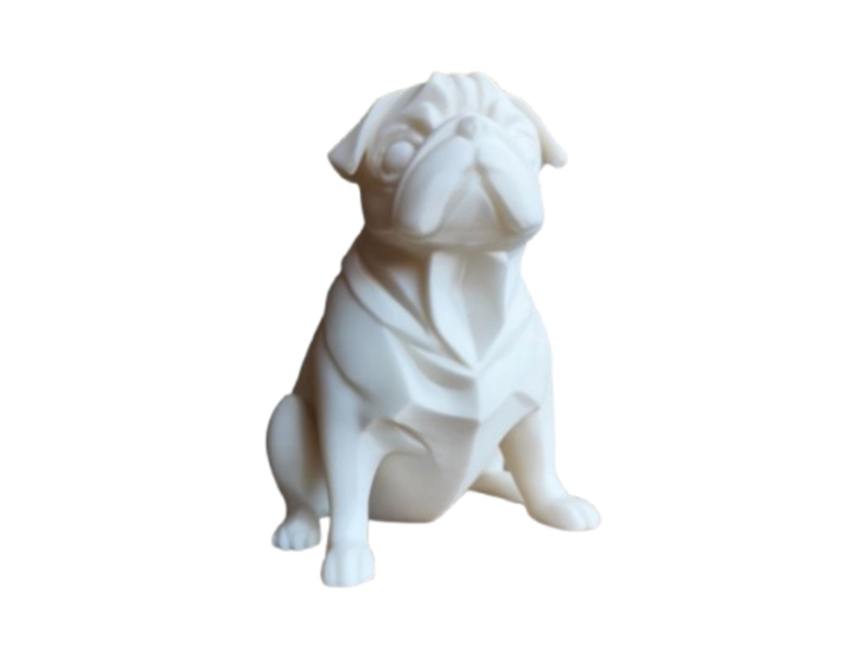 ESCULTURA- PUG GEOME TRICO RECHONCHITO - 1