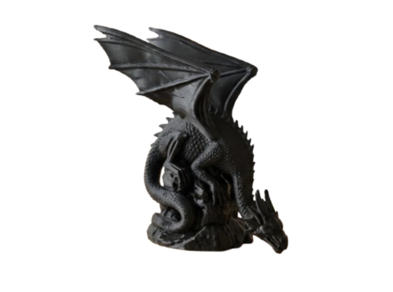 ESCULTURA- DRAGON ALADO FANTASTICO - 1