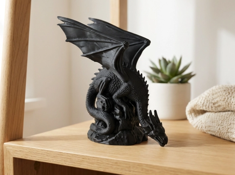 ESCULTURA- DRAGON ALADO FANTASTICO - 2