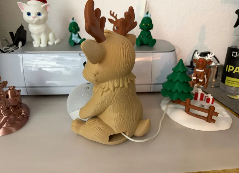 SOPORTE PARA PARLANTE ECHO DOT CON FORMA DE RENO - 1