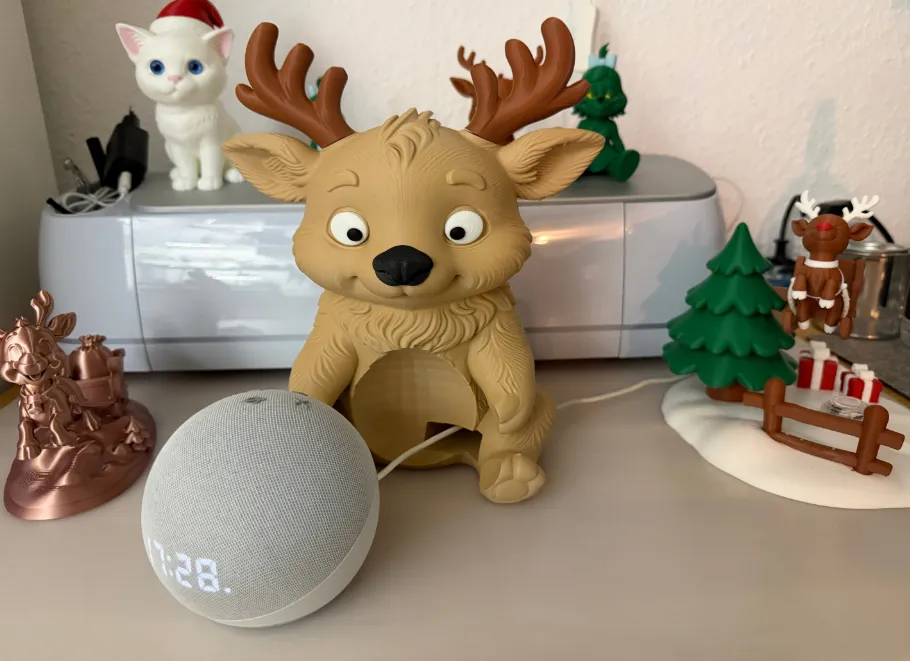 SOPORTE PARA PARLANTE ECHO DOT CON FORMA DE RENO - 2