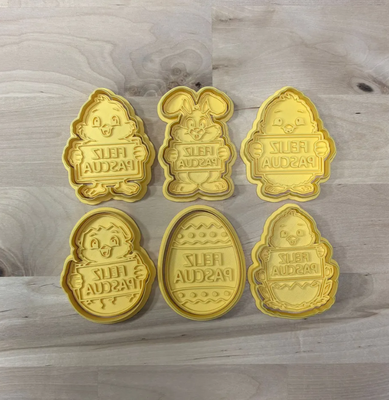 CORTADORES DE GALLETAS - FELIZ PASCUA (PACK 6 UN) - 1